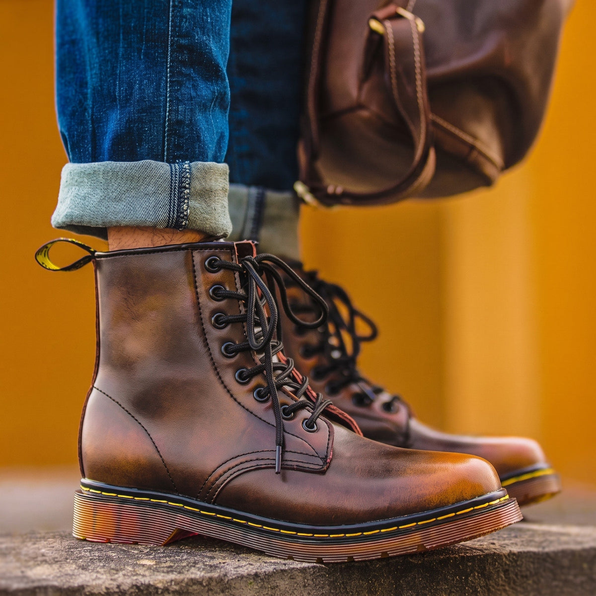 Marcus - Men's Lace-Up Cushioned Sole Ankle Boots
