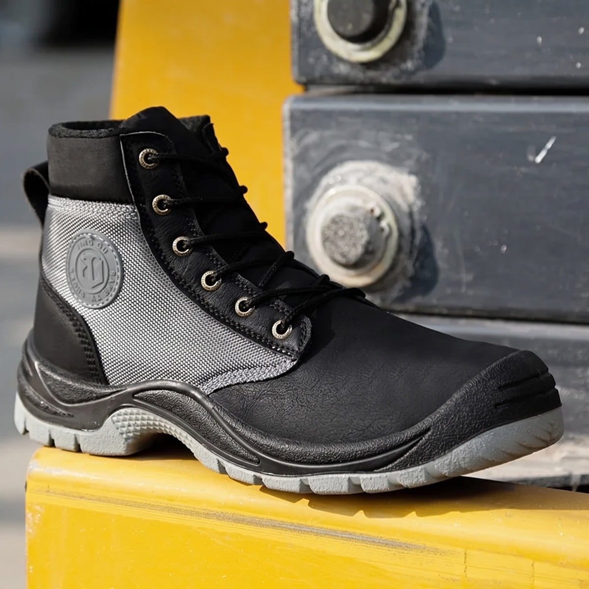 Marcus - Men's Orthopedic Steel Toe Slip-Resistant Lace-Up Work Boots