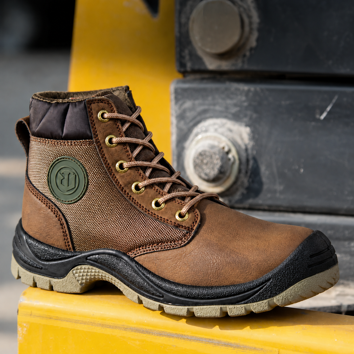 Marcus - Men's Orthopedic Steel Toe Slip-Resistant Lace-Up Work Boots