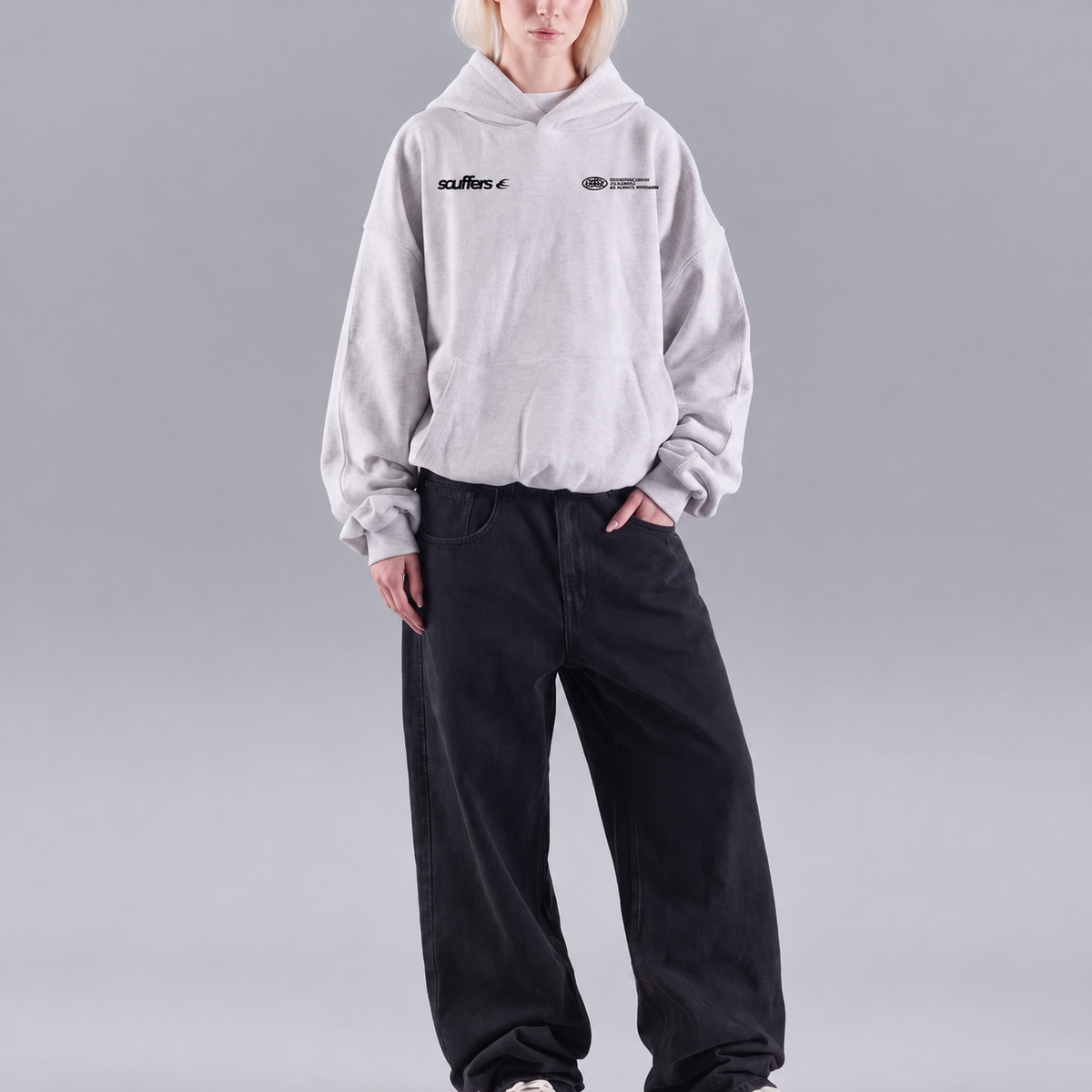 Harper - Unisex Oversized Cropped Hoodie with Dropped Shoulders