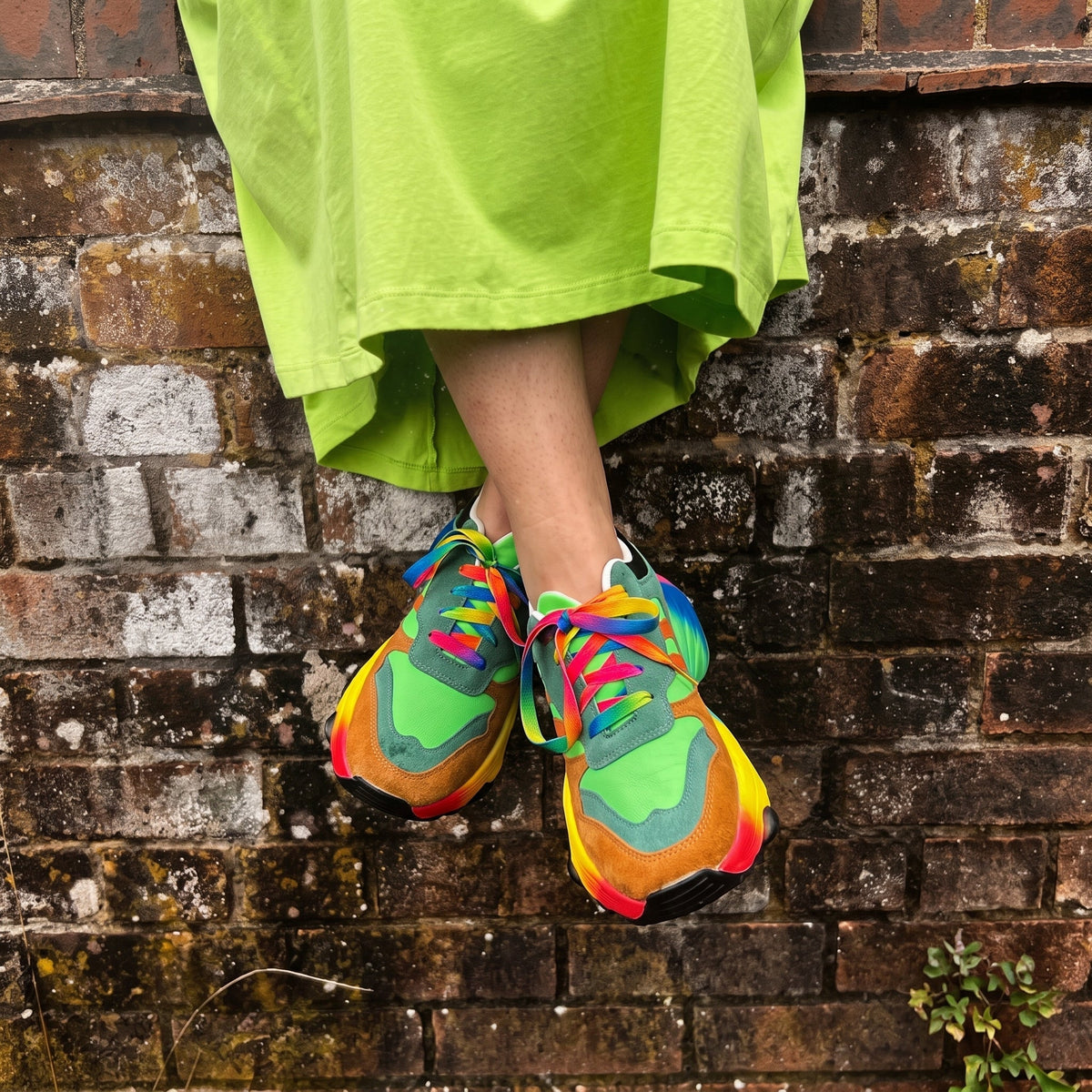 Ava - Women's Supportive Rainbow Multicolor Chunky Sneakers