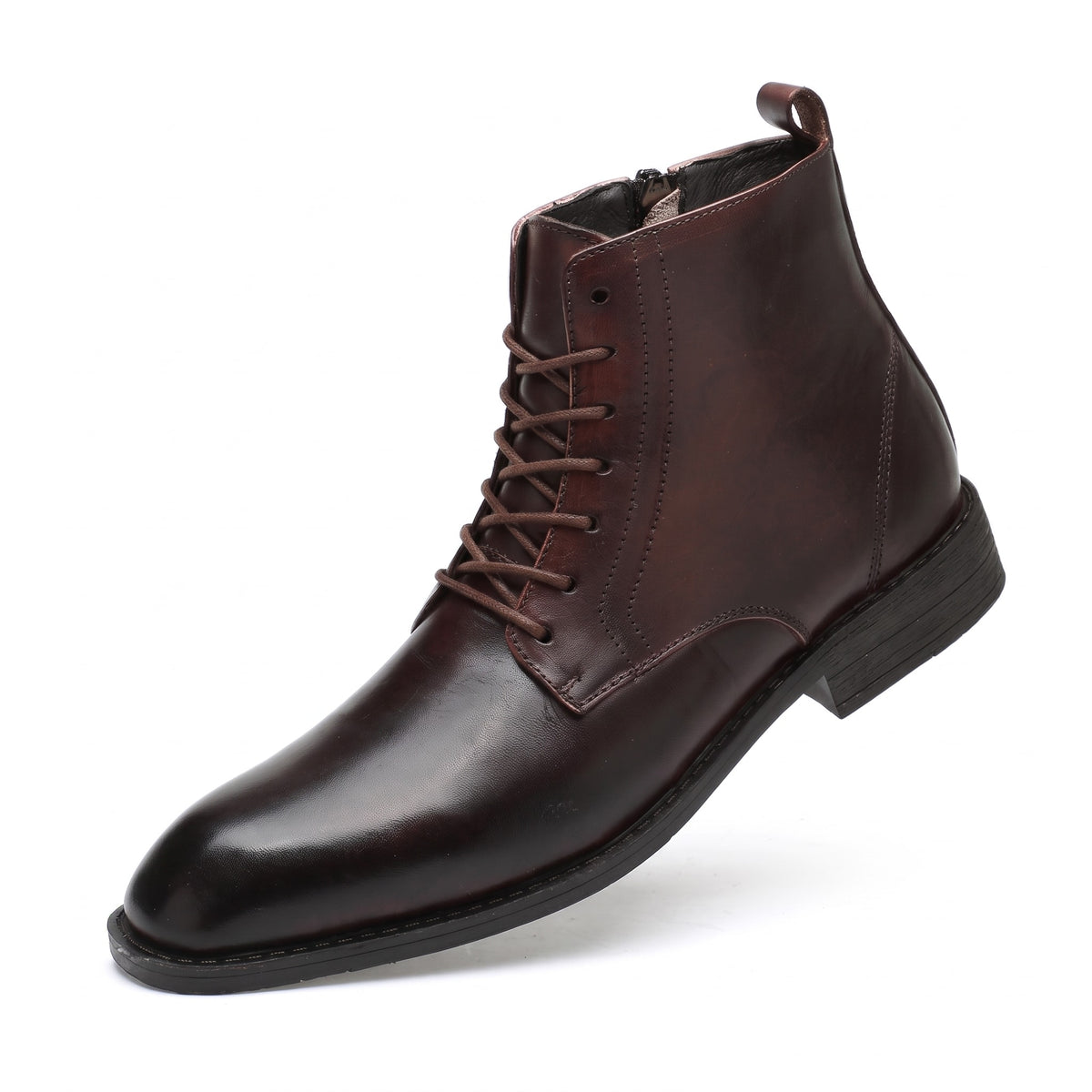 John - Men's Lace-Up Ankle Boots with Pointed Toe