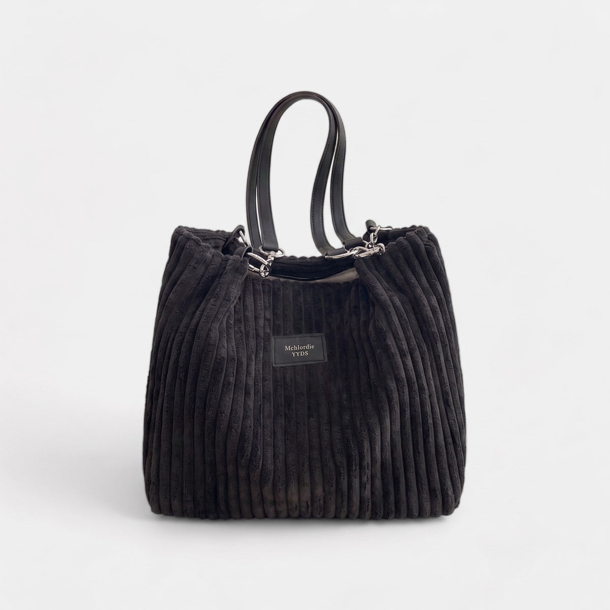 Emma – Women’s Corduroy Shoulder Bag with Chain Strap