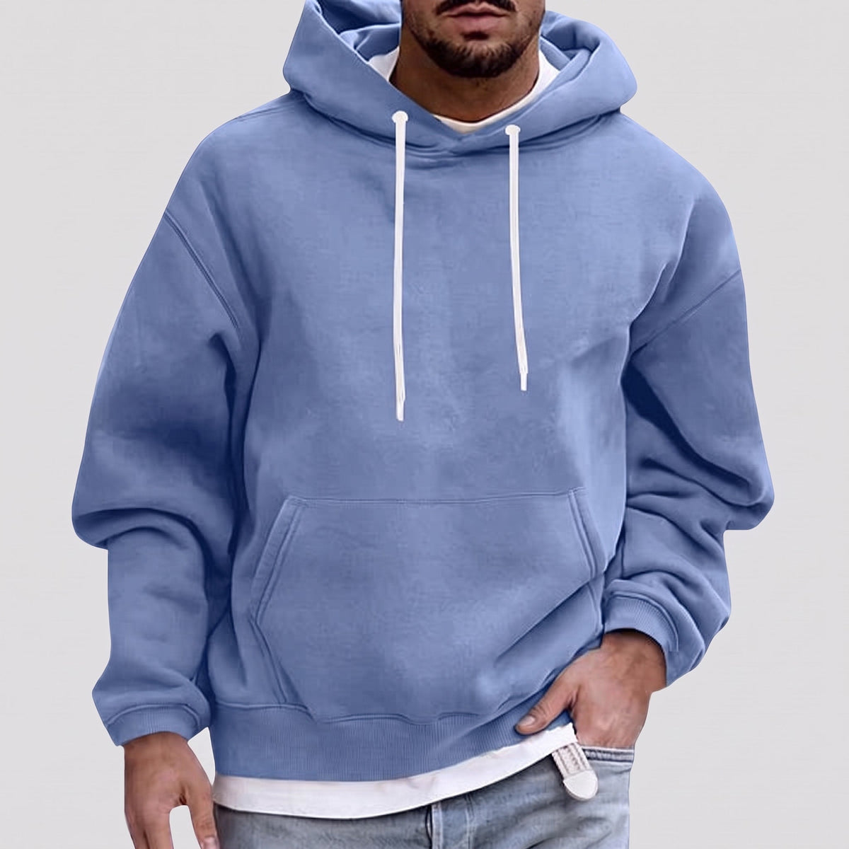 Jackson - Men's Oversized Pullover Hoodie with Kangaroo Pocket