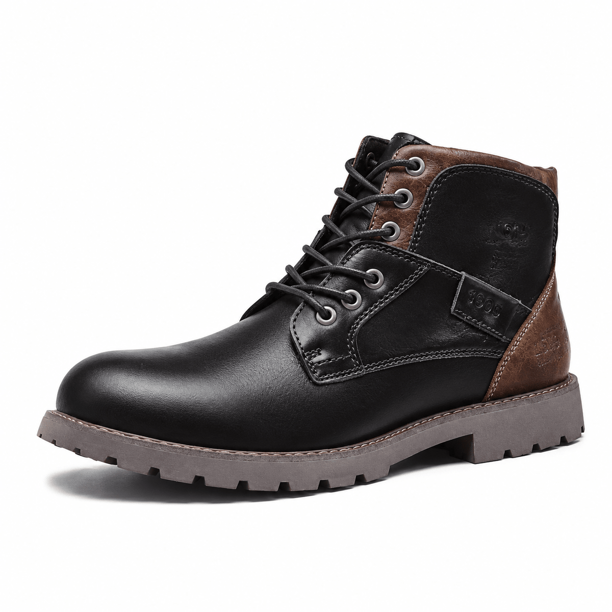 Marcus - Men’s High-Top Lace-Up Chunky Sole Ankle Boots