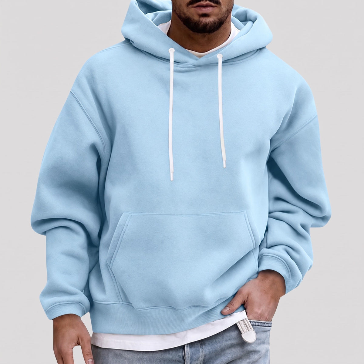 Jackson - Men's Oversized Pullover Hoodie with Kangaroo Pocket