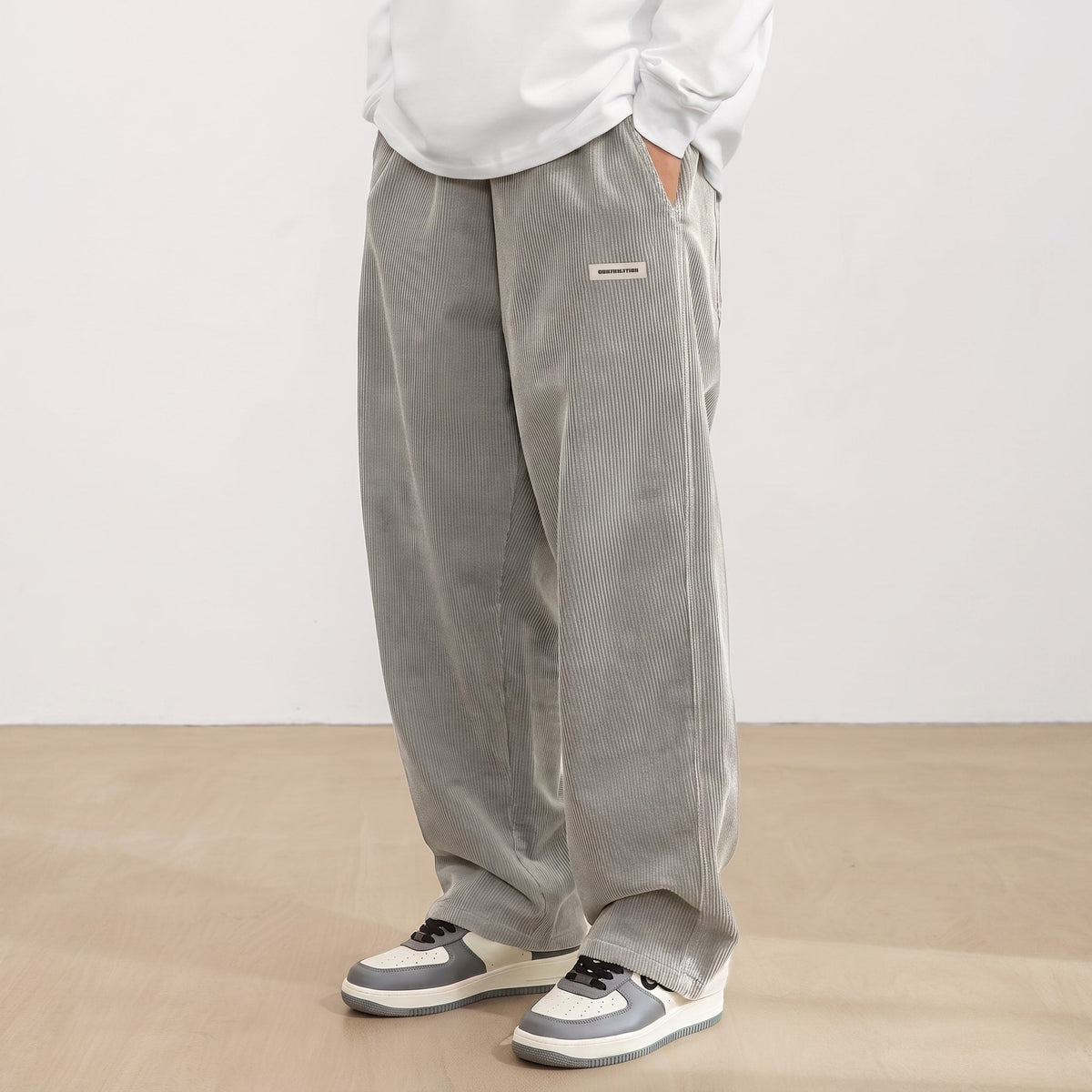 Emil - Men's Wide-Leg Corduroy Trousers with Relaxed Fit