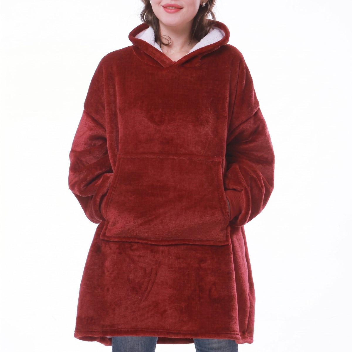 Maya – Women’s Oversized Hooded Fleece Wearable Blanket