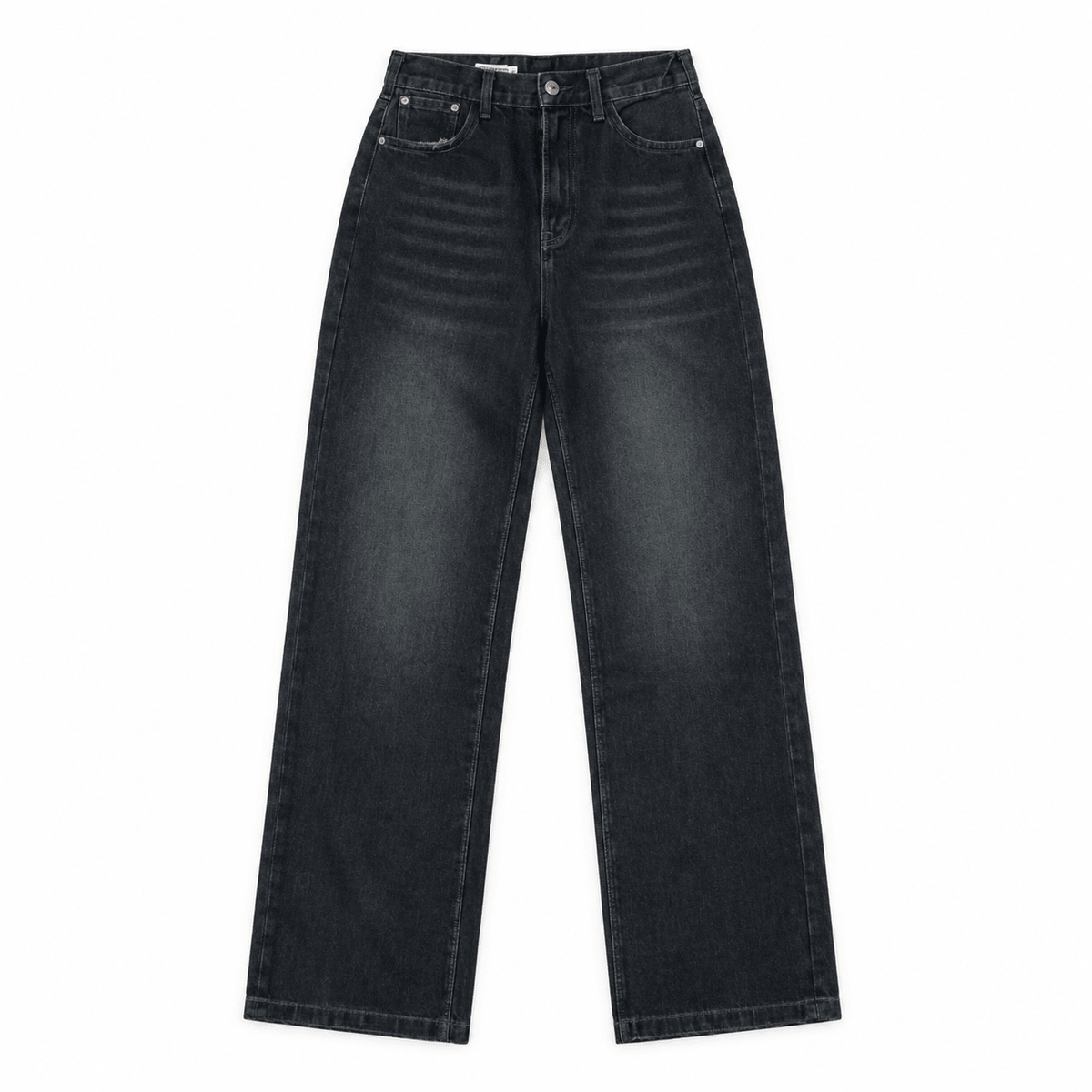 Mia - Women's High-Waisted Wide-Leg Washed Baggy Jeans