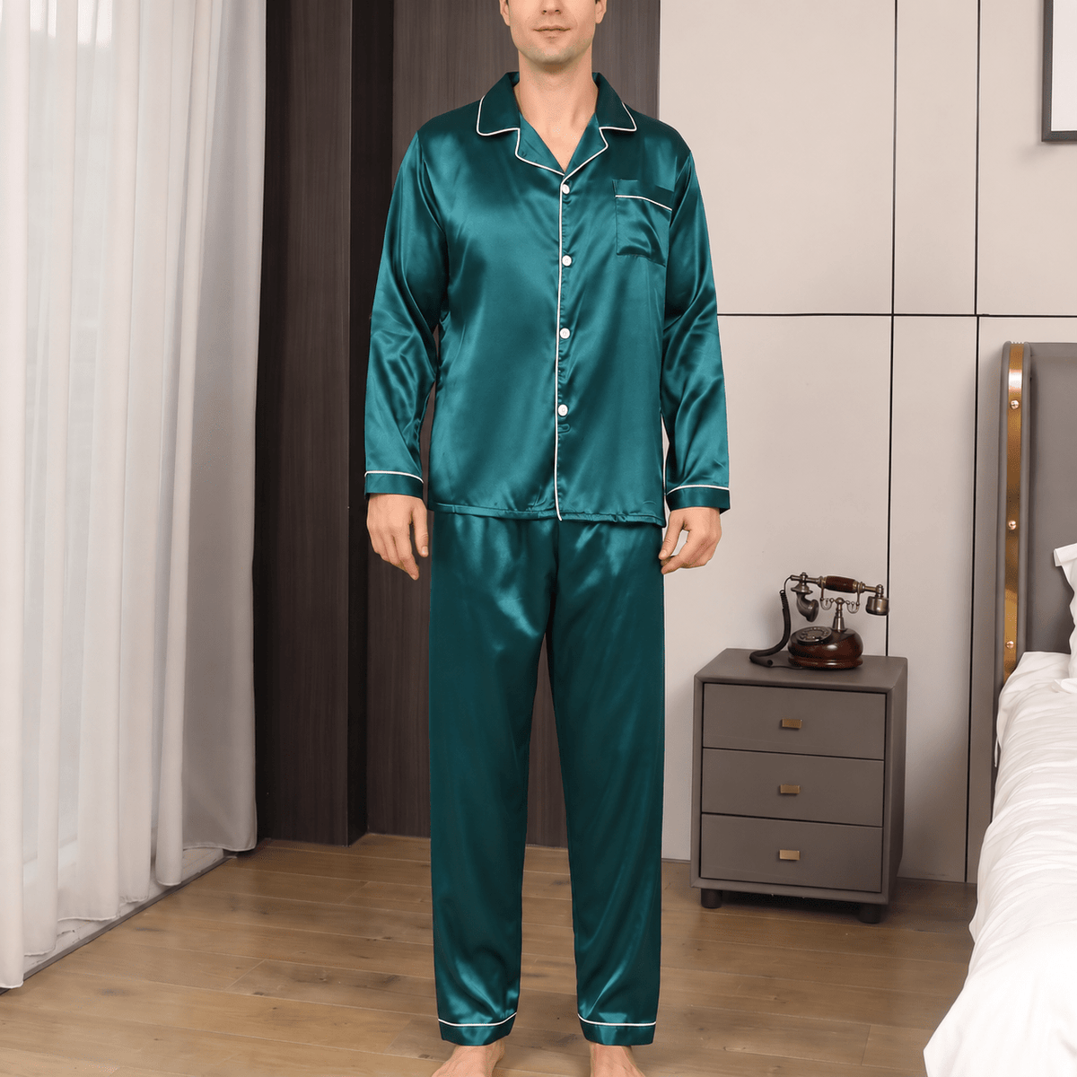Marcus – Men’s Relaex Fit Long Sleeve Pajama Set