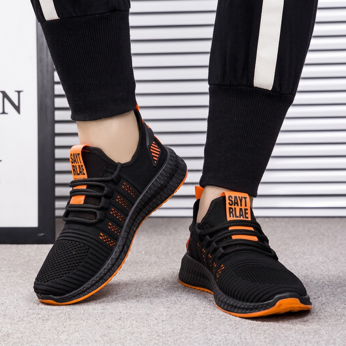 Marcus – Men’s Breathable Knit Low-Top Lace-Up Sneakers