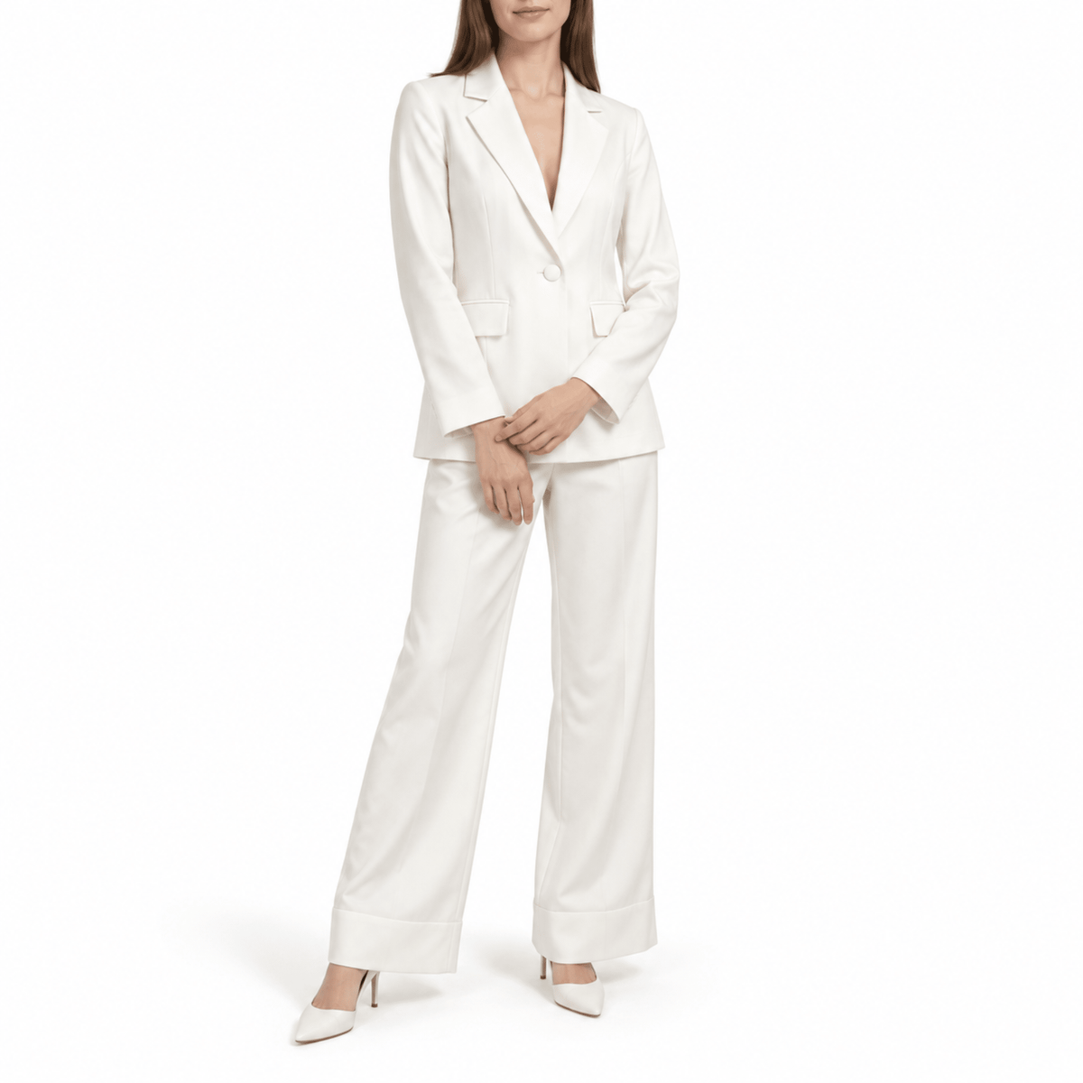 Klara - Women's Tailored Blazer Trouser Set with Peak Lapel