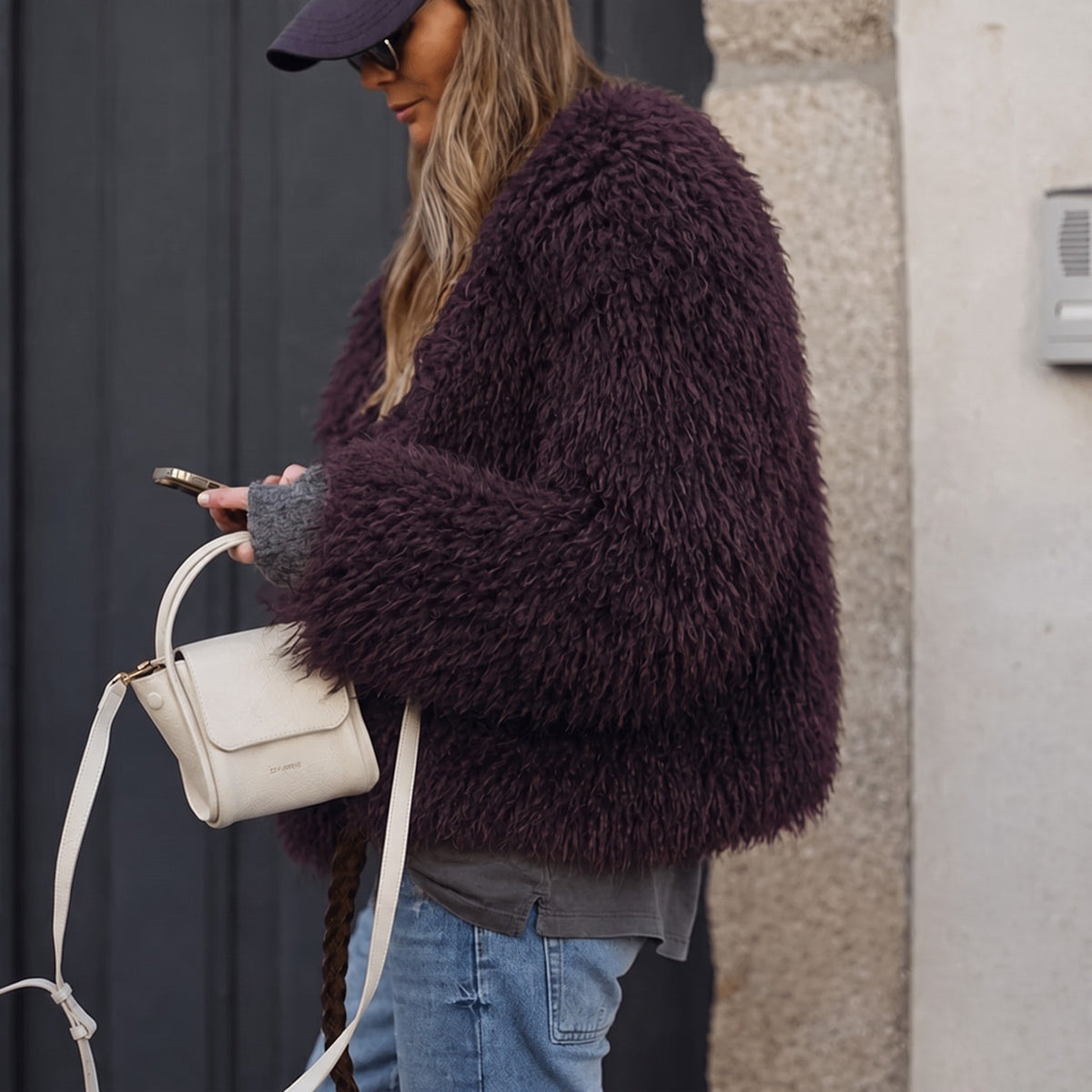 Lillith - Women's Thickened Faux Fur Cropped Jacket