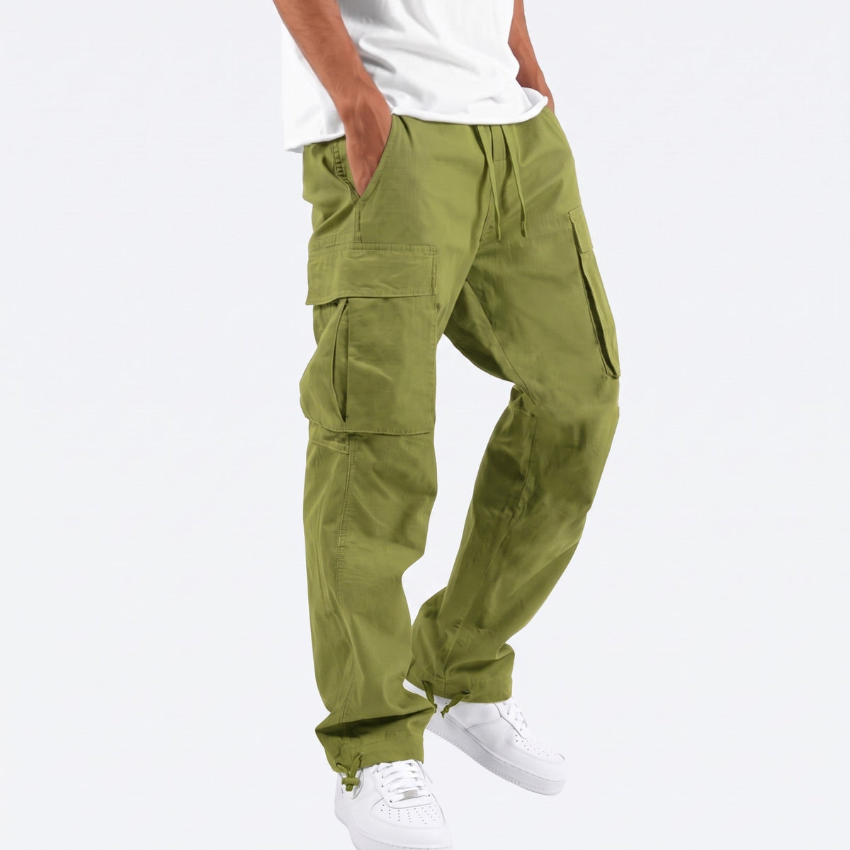 Marcus – Men’s Relaxed Fit Drawstring Cuff Cargo Pants