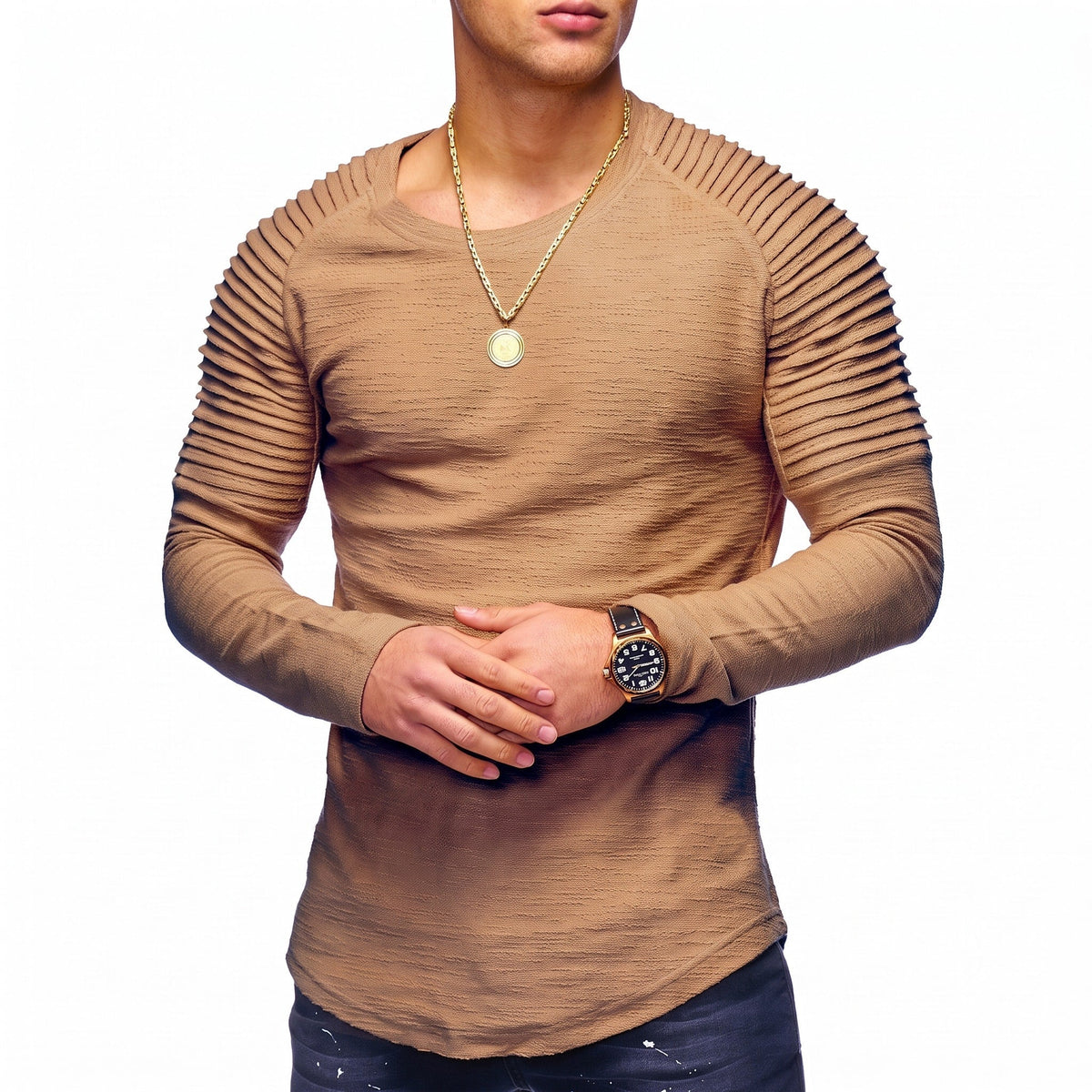 Marcus - Men's Ribbed Raglan Sleeve Sweatshirt