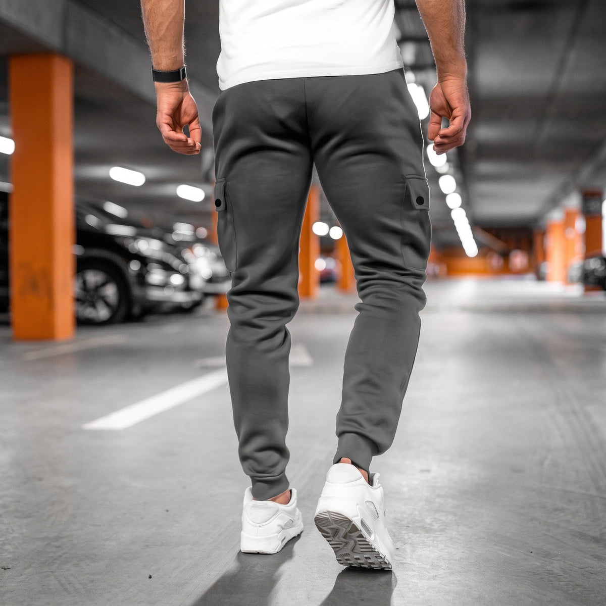 Marcus - Men's Slim Fit Cargo Jogger Pants with Drawstring Waist