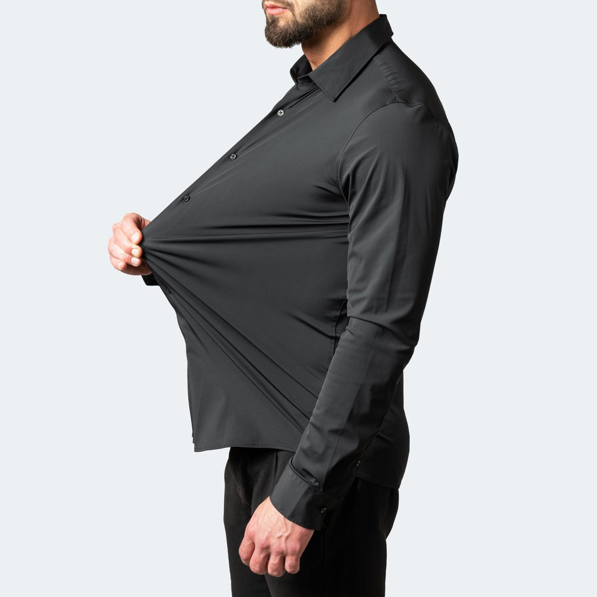 Marcus - Men's Slim Fit Stretch Dress Shirt with Button Cuffs