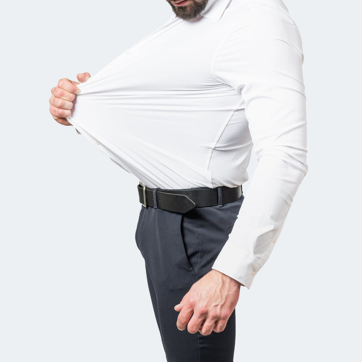 Marcus - Men's Slim Fit Stretch Dress Shirt with Button Cuffs
