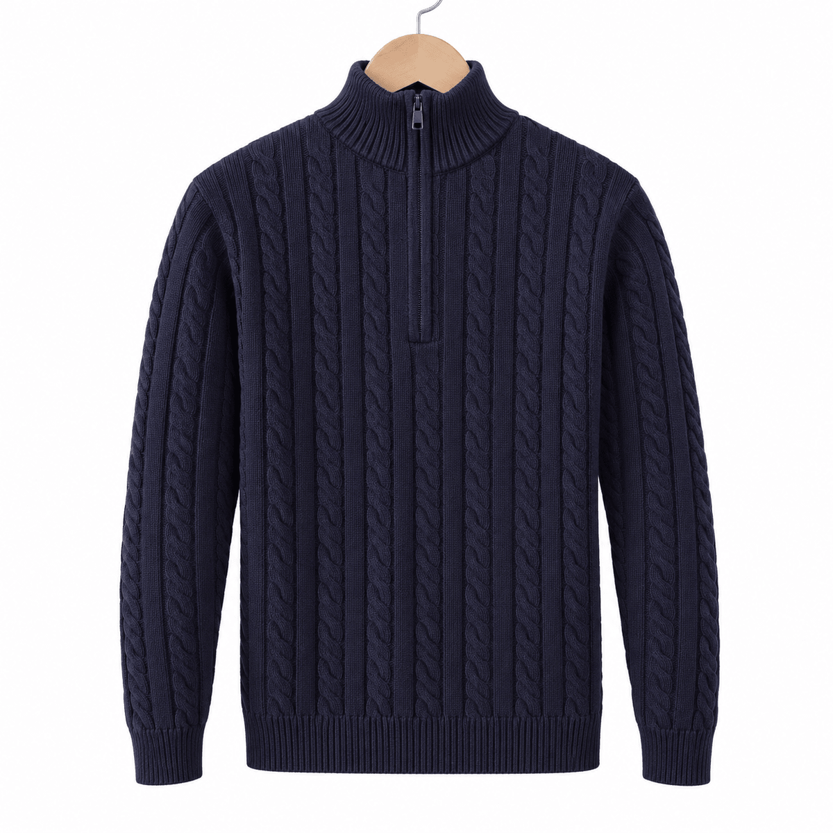 Marcus – Men’s Cable-Knit Quarter-Zip Sweater