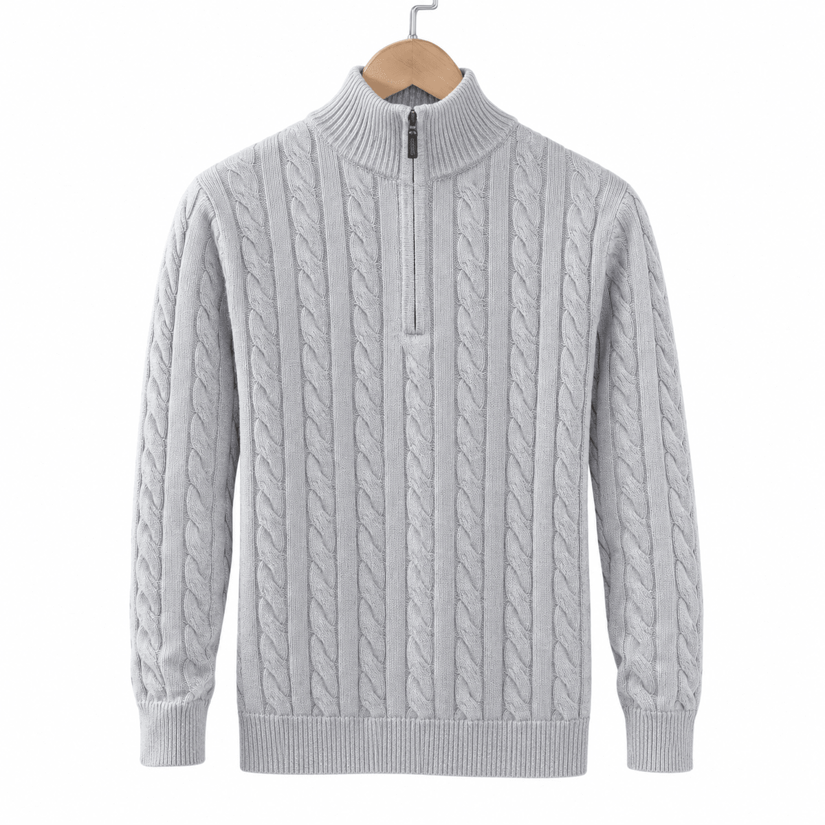 Marcus – Men’s Cable-Knit Quarter-Zip Sweater