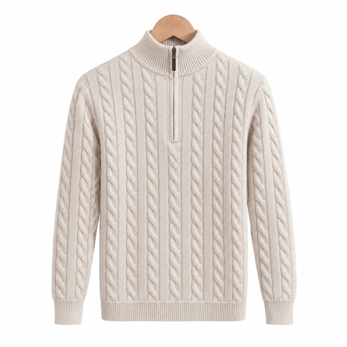Marcus – Men’s Cable-Knit Quarter-Zip Sweater