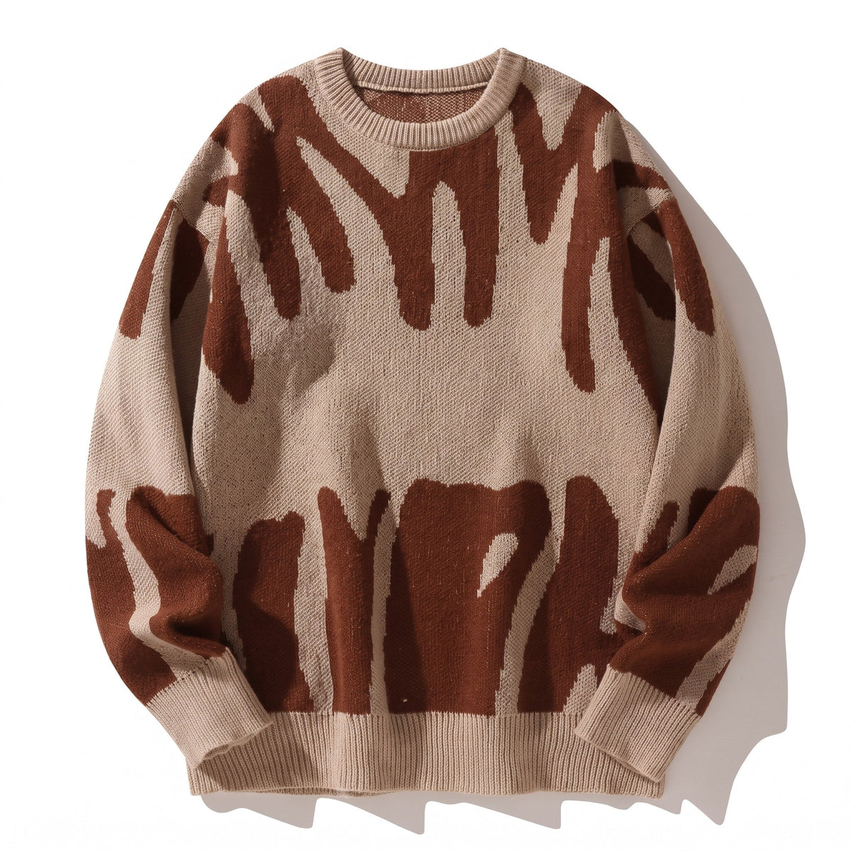Marcus – Men’s Oversized Crewneck Sweater with Abstract Print
