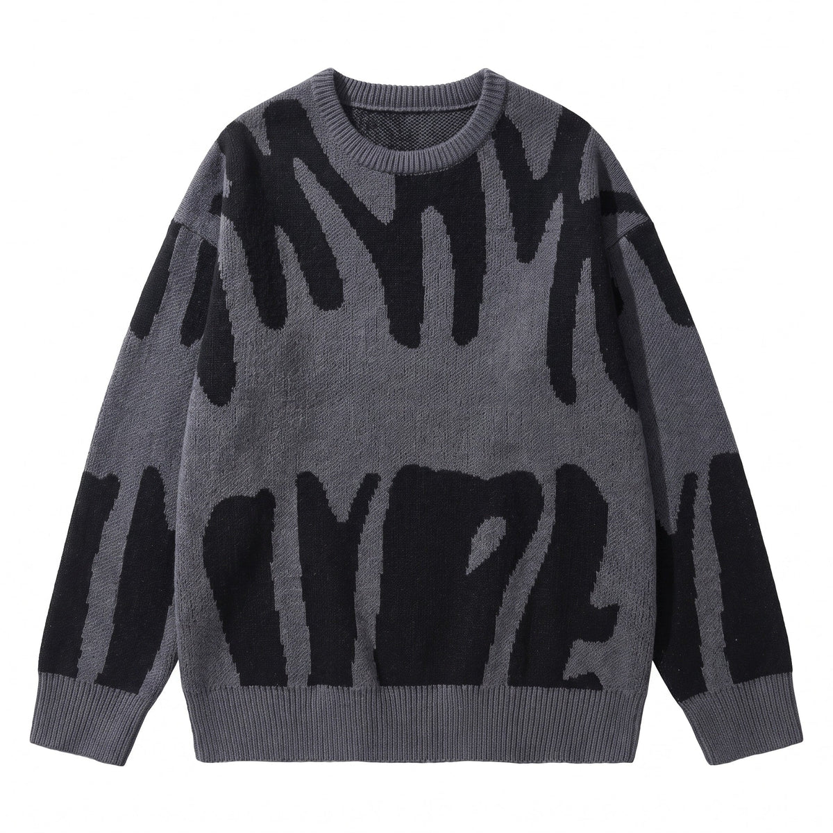 Marcus – Men’s Oversized Crewneck Sweater with Abstract Print