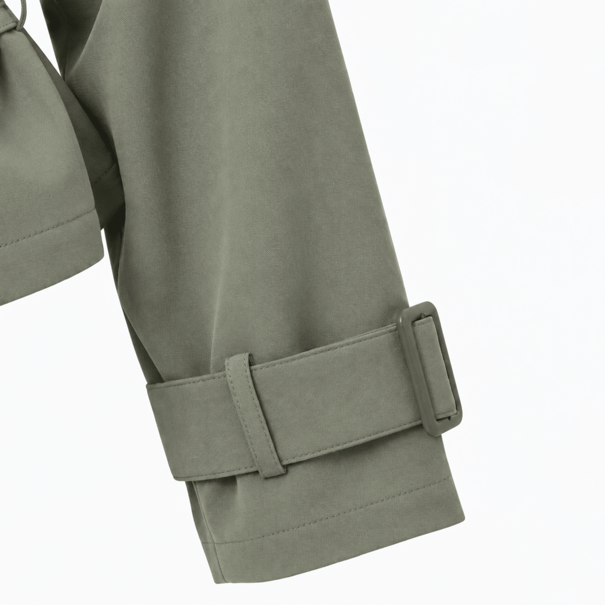 Sophie - Women's Belted Cropped Trench Jacket with Notch Lapel