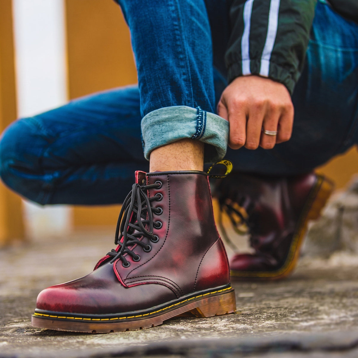 Marcus - Men's Lace-Up Cushioned Sole Ankle Boots