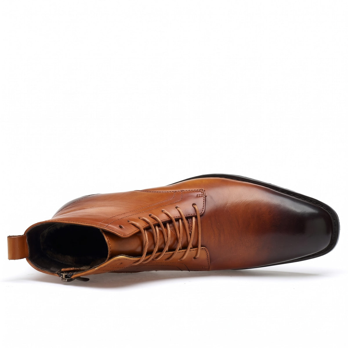 John - Men's Lace-Up Ankle Boots with Pointed Toe