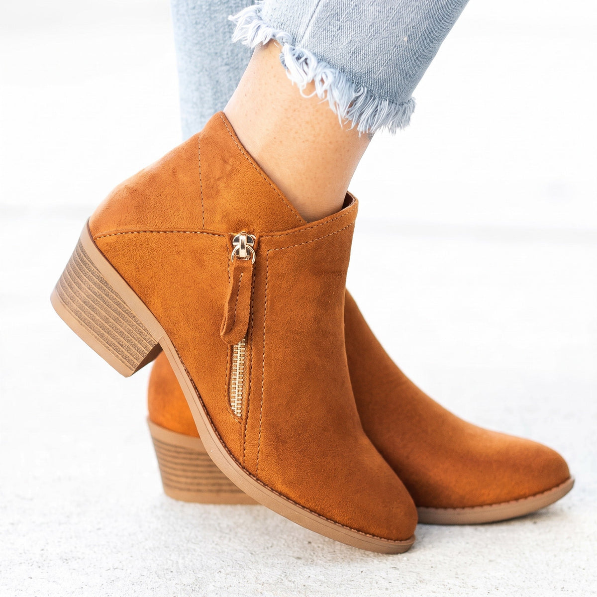 Chloe - Women's Block Heel Orthopedic Side Zip Ankle Boots