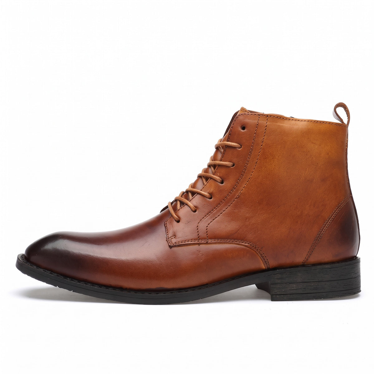 John - Men's Lace-Up Ankle Boots with Pointed Toe