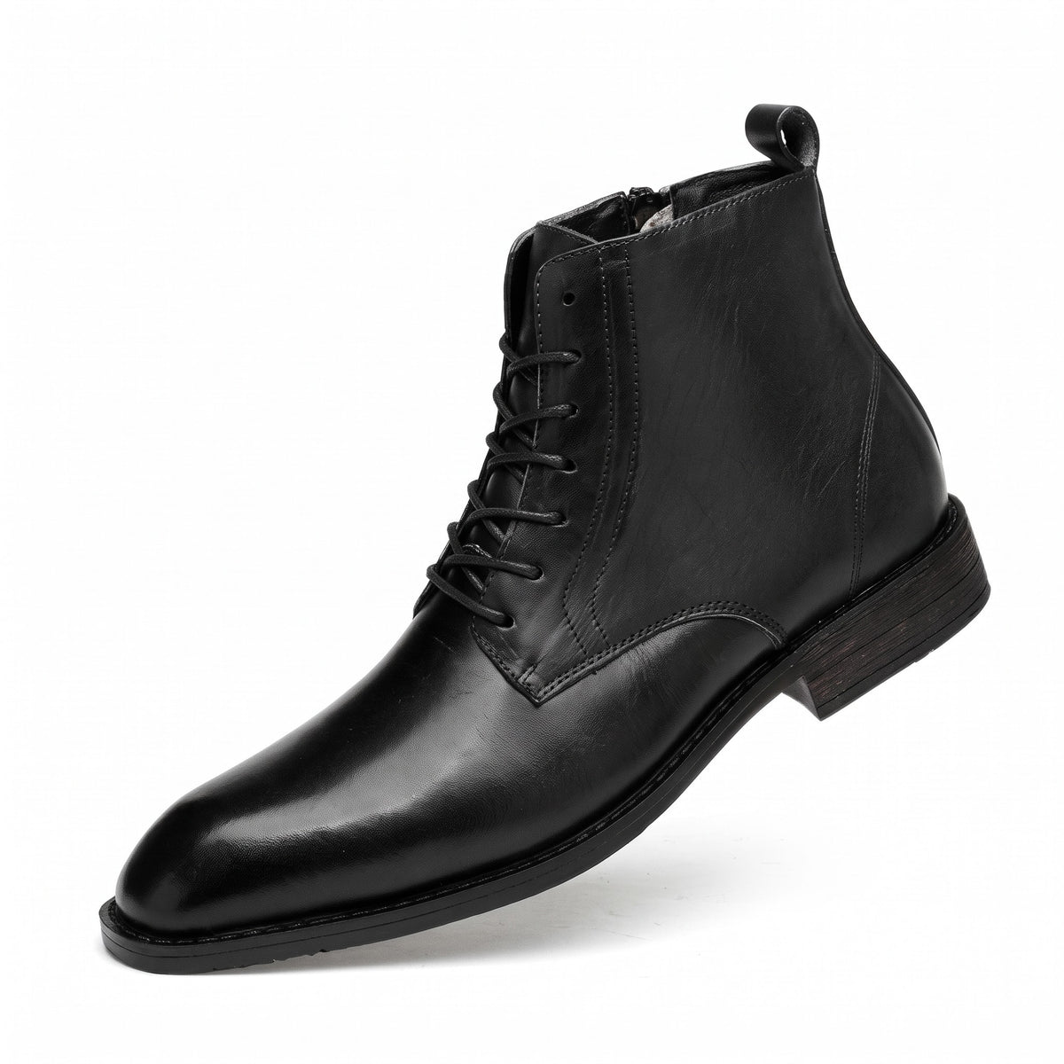 John - Men's Lace-Up Ankle Boots with Pointed Toe