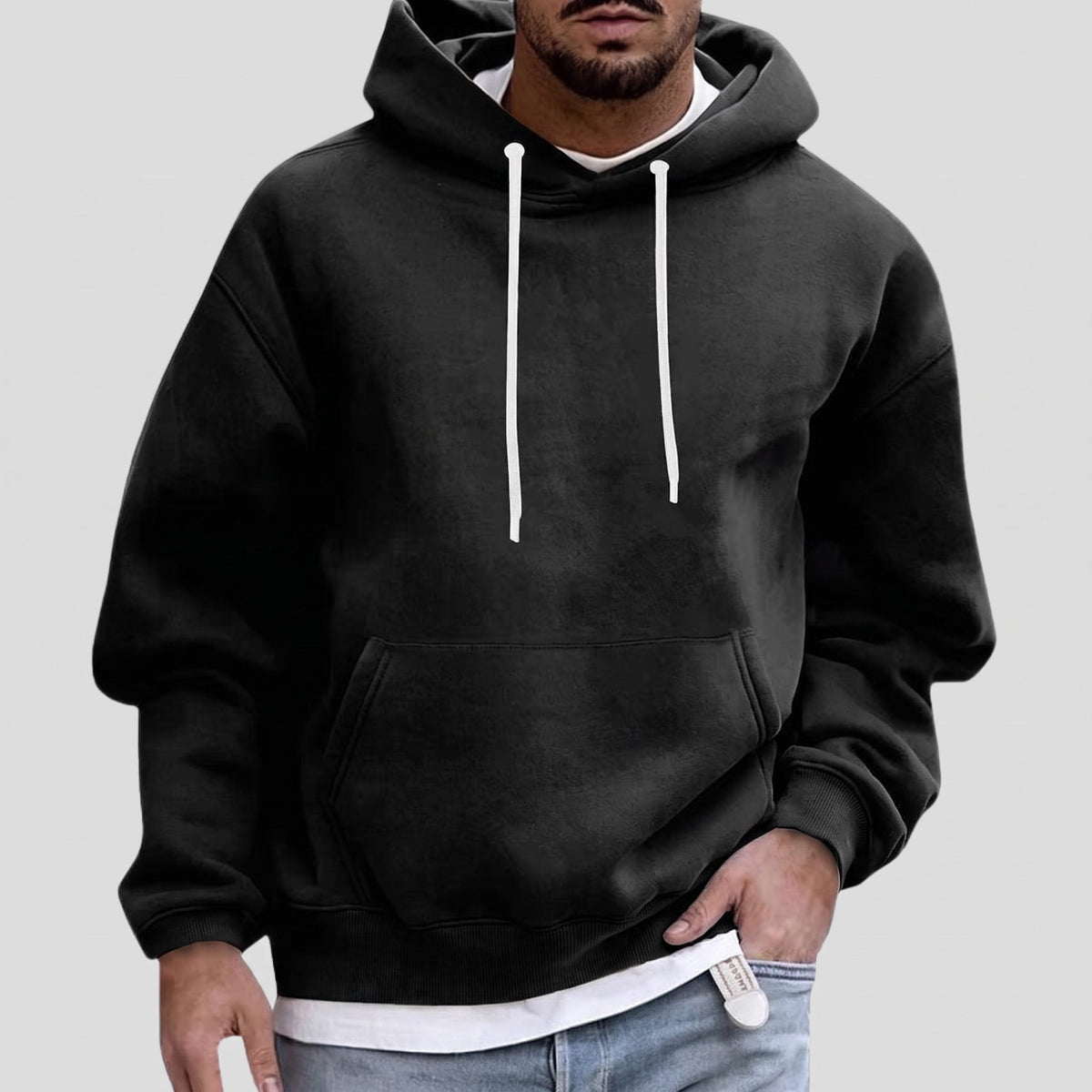 Jackson - Men's Oversized Pullover Hoodie with Kangaroo Pocket