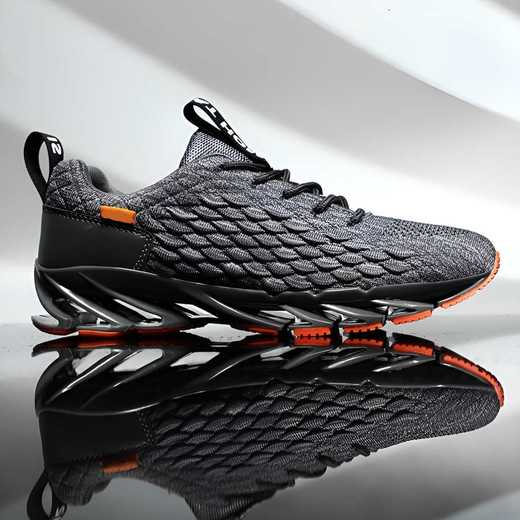 Jonas - Men's Blade Sole Knit Sneakers with Lace-Up Closure