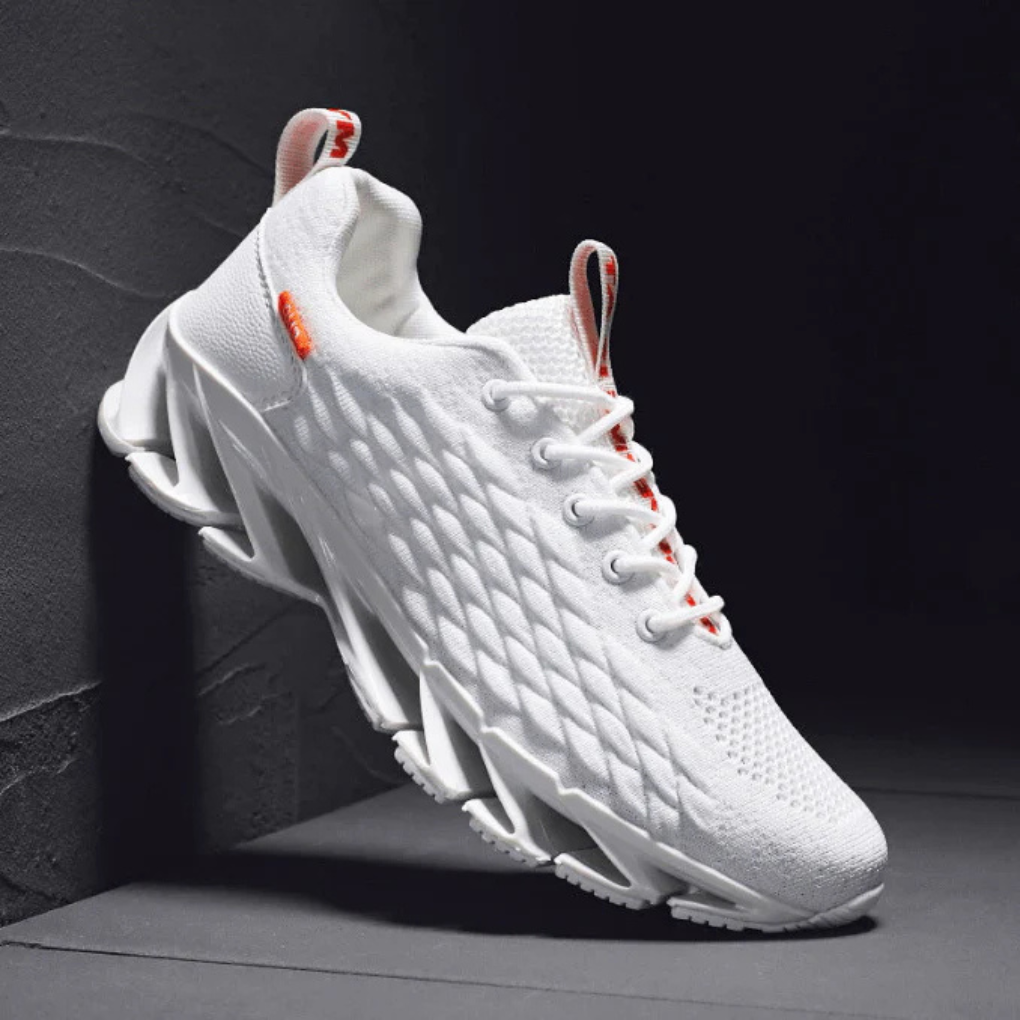 Jonas - Men's Blade Sole Knit Sneakers with Lace-Up Closure
