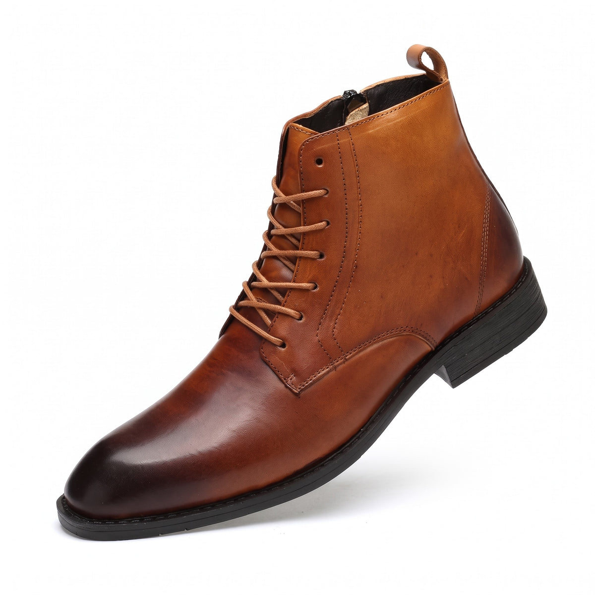 John - Men's Lace-Up Ankle Boots with Pointed Toe