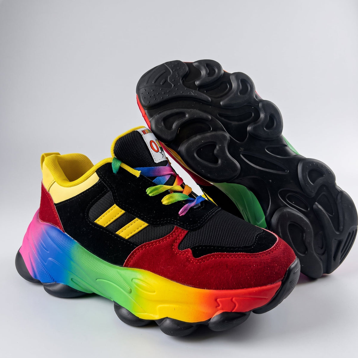 Ava - Women's Supportive Rainbow Multicolor Chunky Sneakers