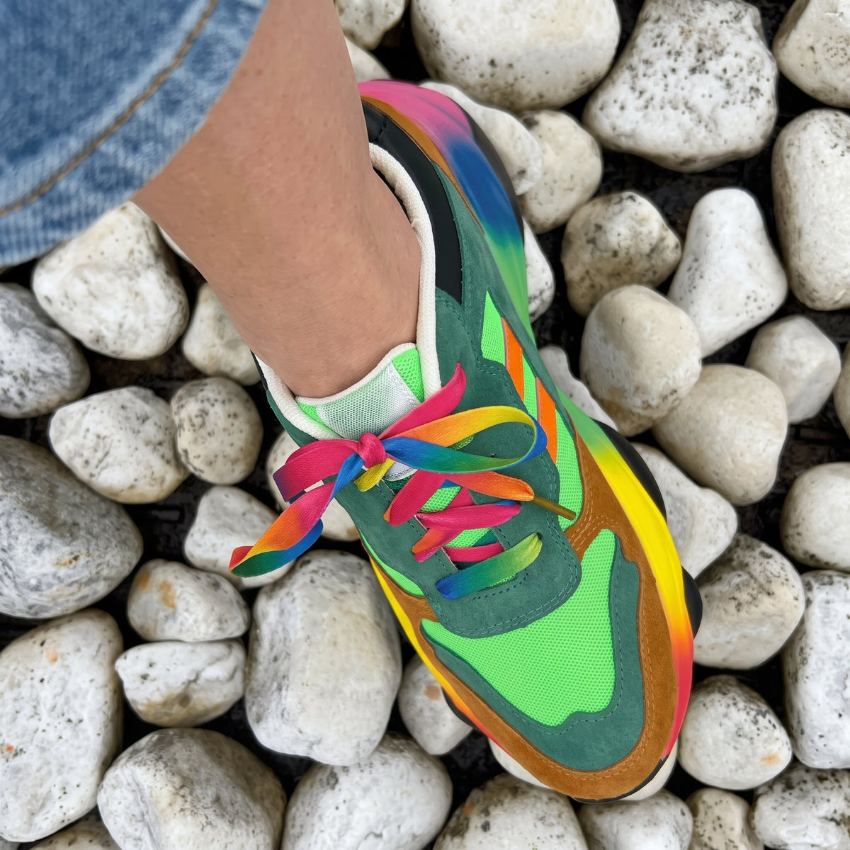 Ava - Women's Supportive Rainbow Multicolor Chunky Sneakers