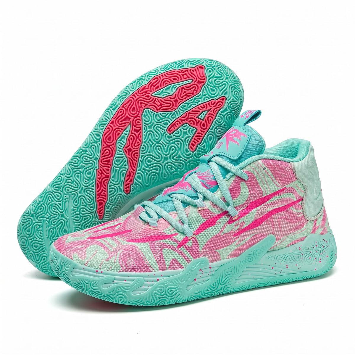 Marcus - Men's High-Top Basketball Sneakers with Cushioned Sole