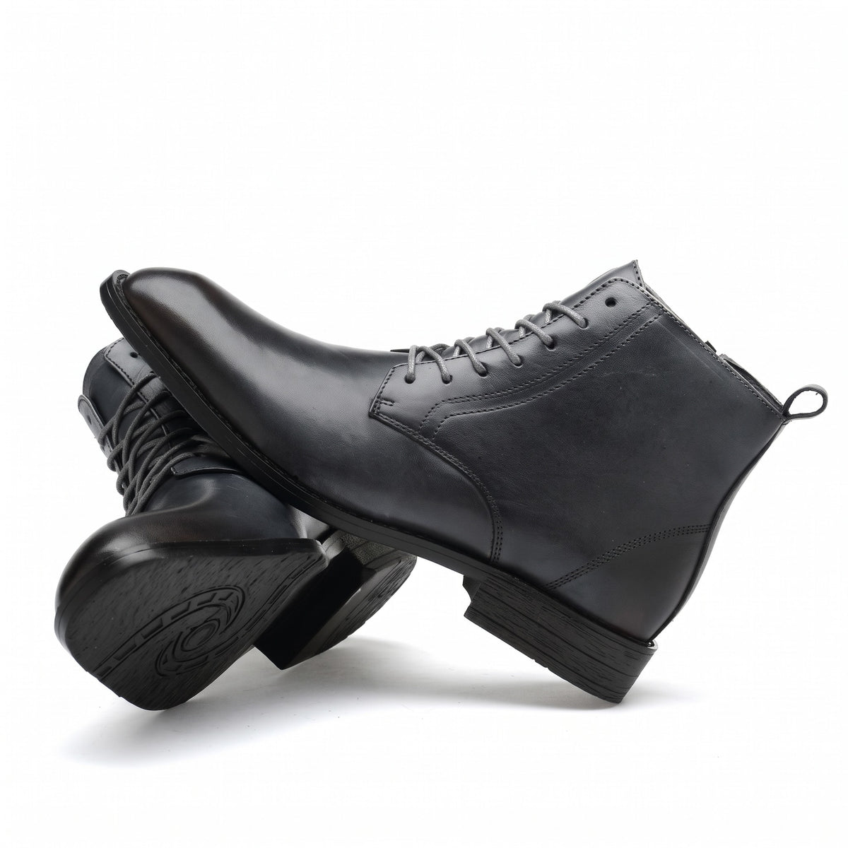 John - Men's Lace-Up Ankle Boots with Pointed Toe