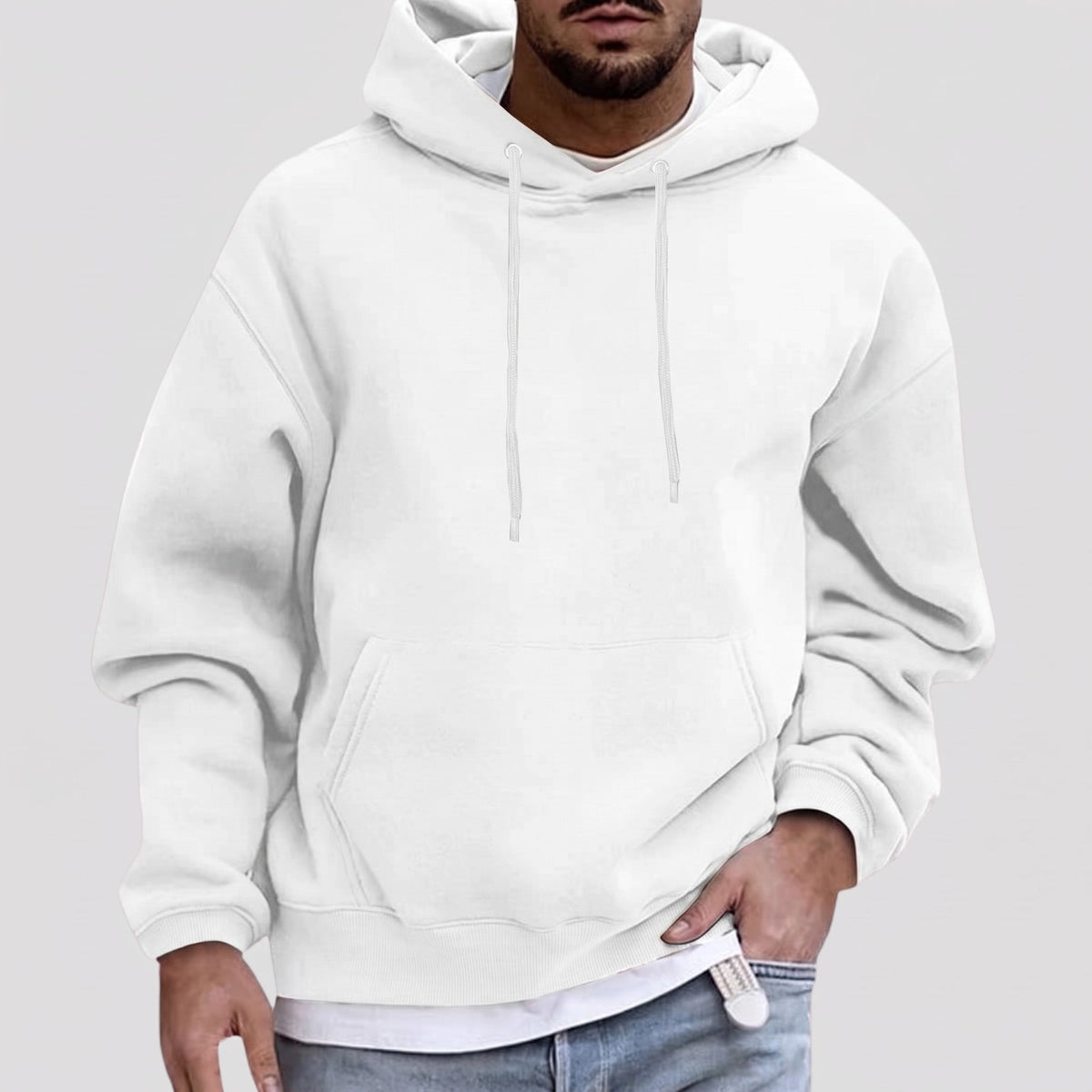 Jackson - Men's Oversized Pullover Hoodie with Kangaroo Pocket