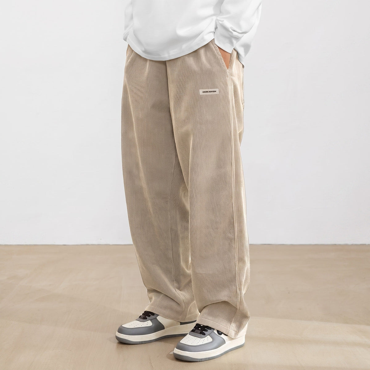 Emil - Men's Wide-Leg Corduroy Trousers with Relaxed Fit