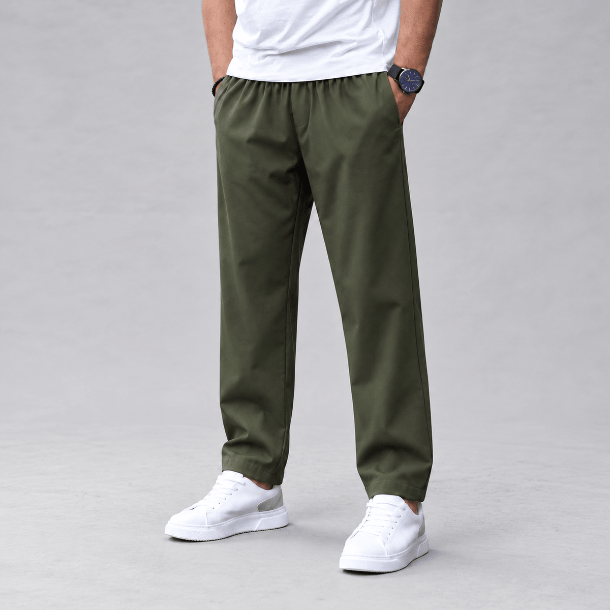 Marcus – Men’s Tapered Jogger Trousers with Drawstring Waist