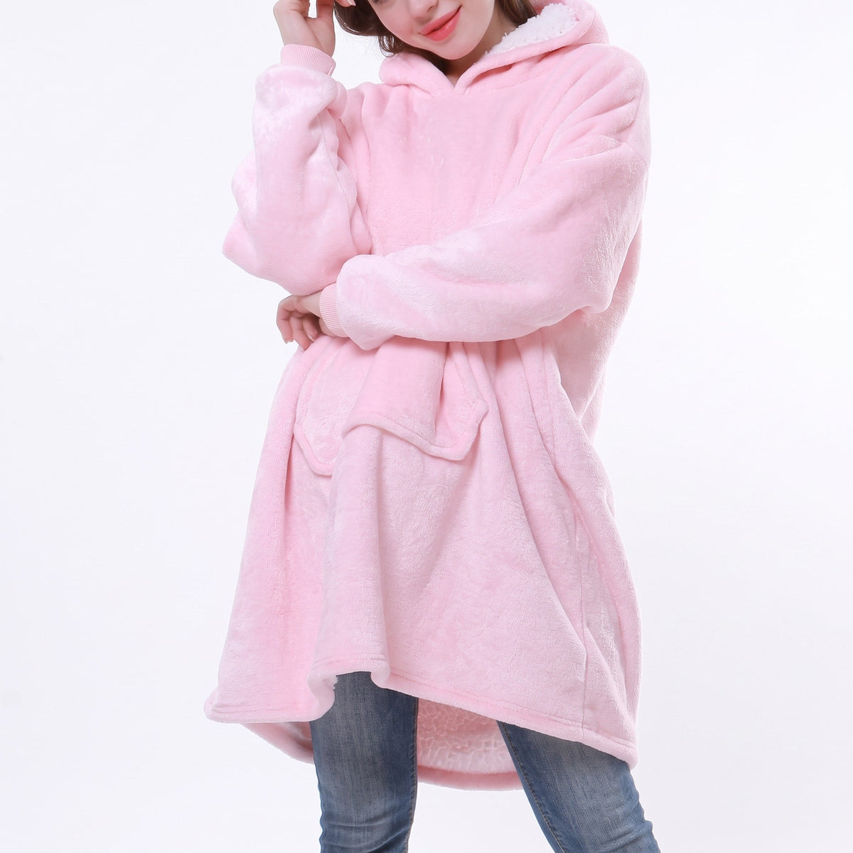 Maya – Women’s Oversized Hooded Fleece Wearable Blanket