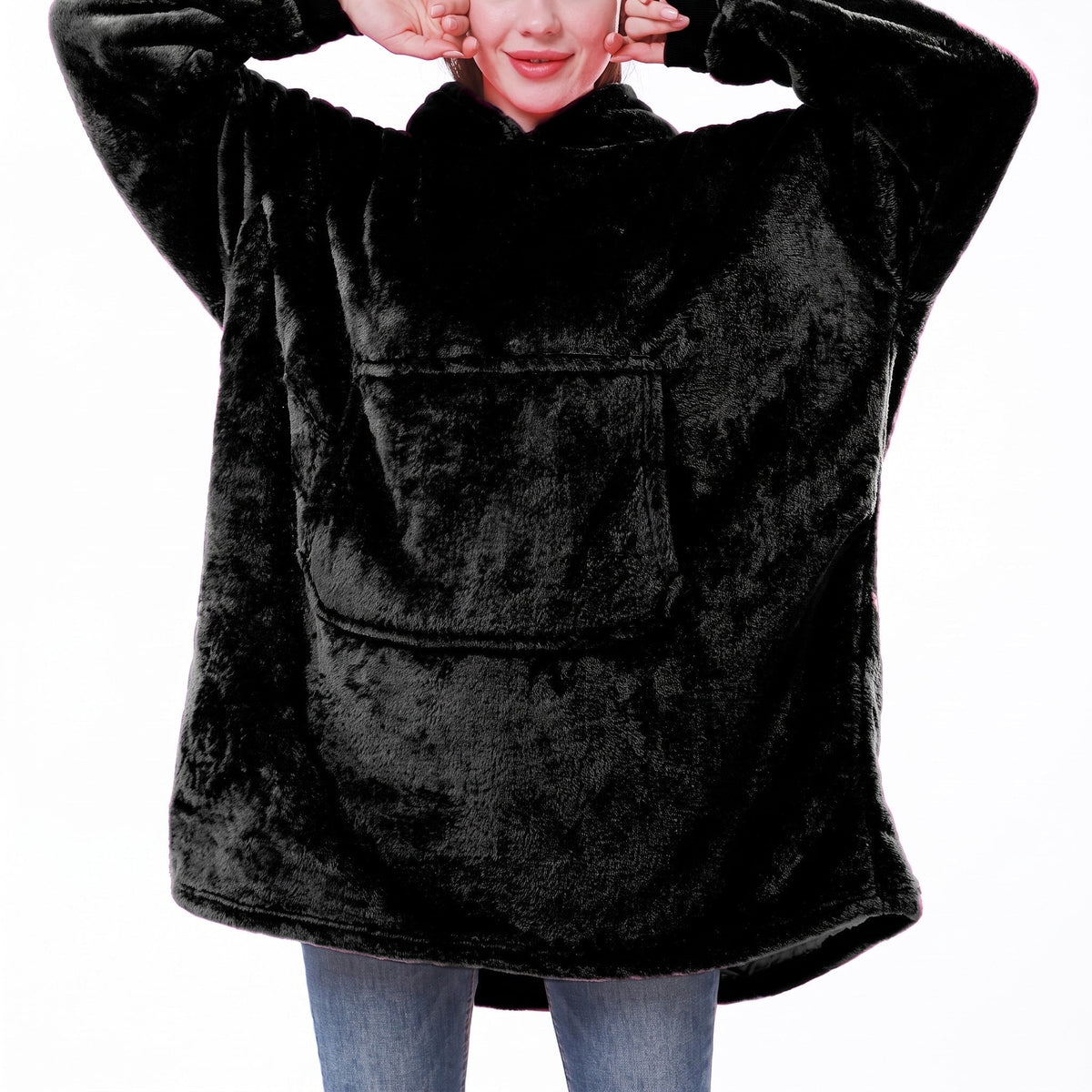 Maya – Women’s Oversized Hooded Fleece Wearable Blanket
