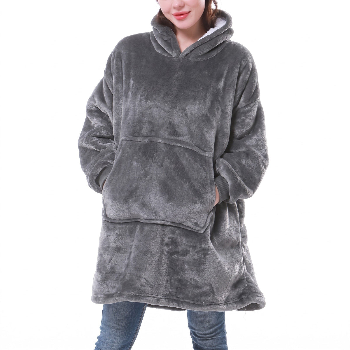 Maya – Women’s Oversized Hooded Fleece Wearable Blanket