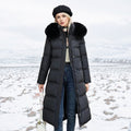 Jacqueline - Women's Longline Belted Parka with Faux Fur Hood