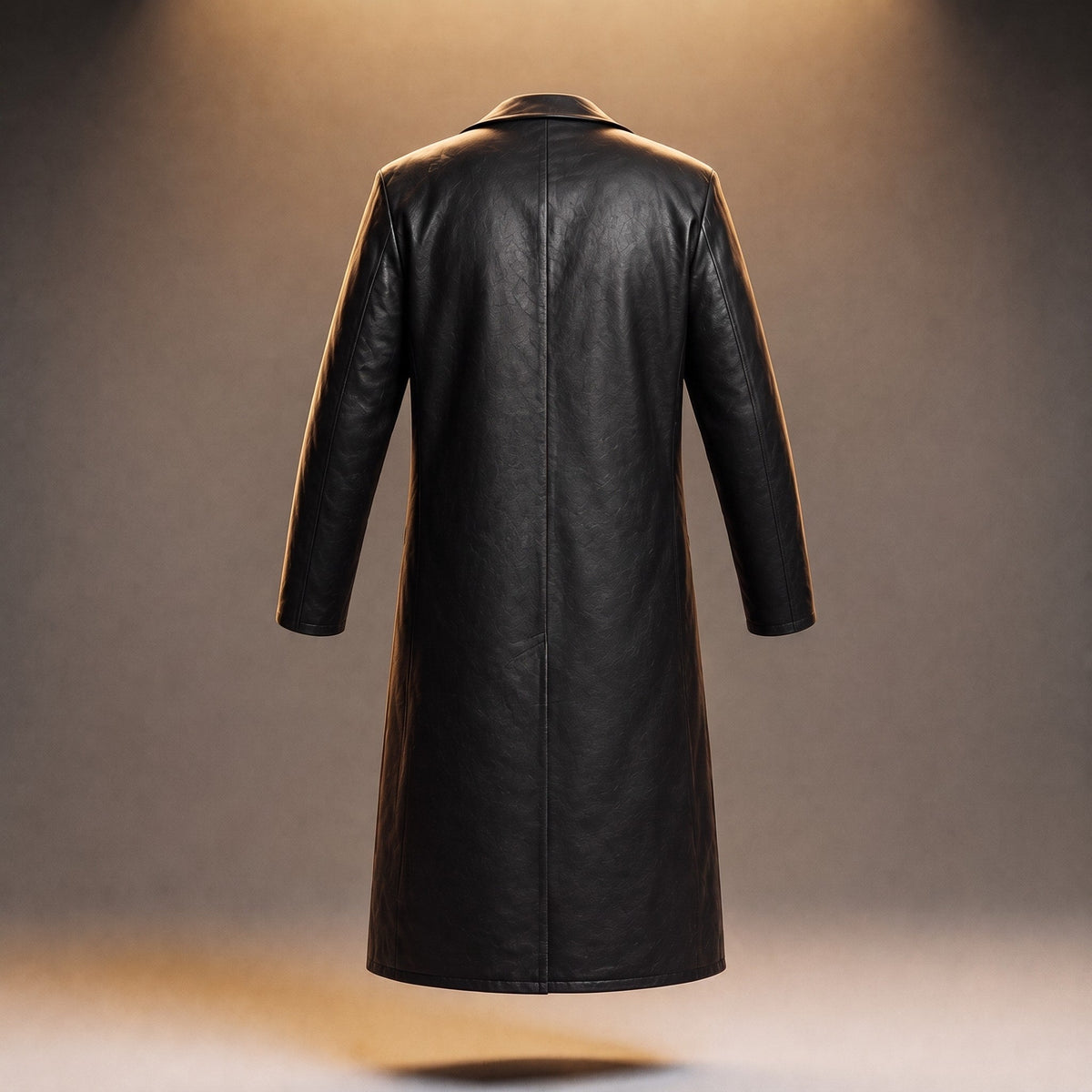 James - Men's Double-Breasted Long Overcoat with Wide Lapels