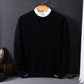 James - Men's Mock Neck Layered Collar Knit Sweater